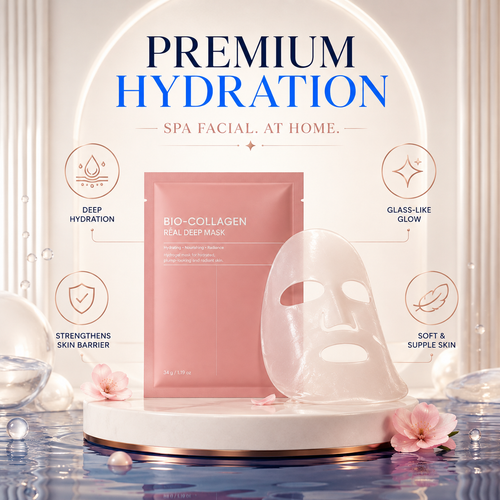 Collagen Face Mask (Pack of 3) | Instant Glow & Deep Hydration