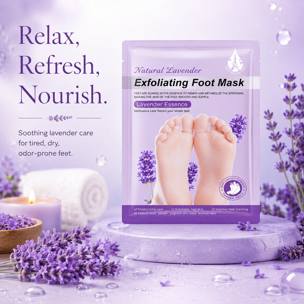 Korean Foot Peel Mask for Dry & Cracked Feet (Pack of 3)