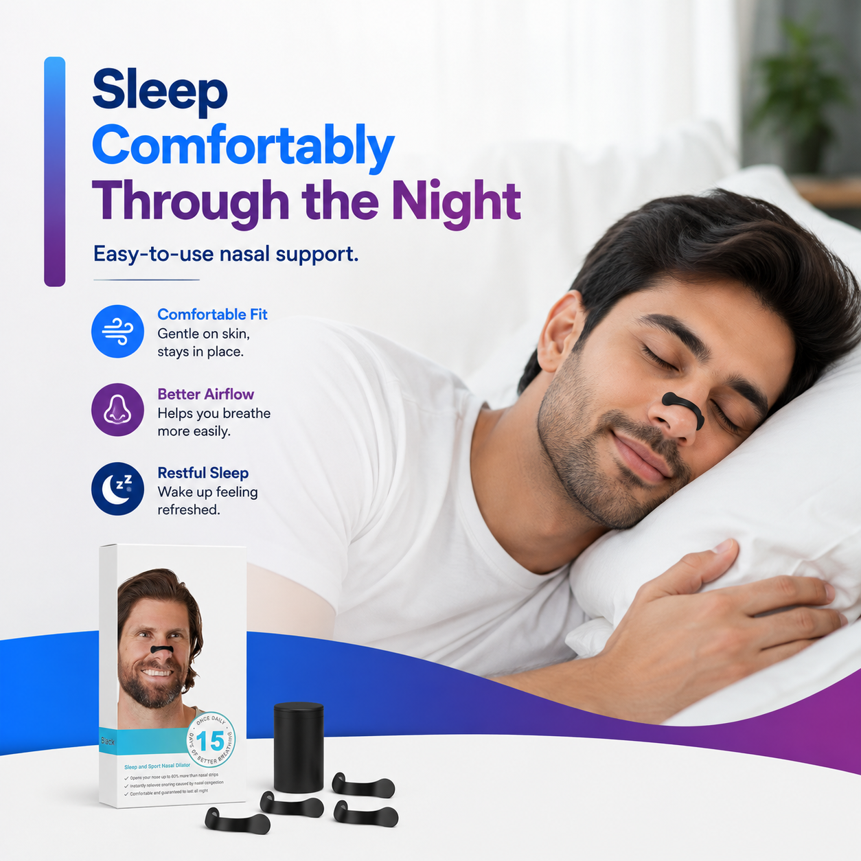 Anti-Snoring Nasal Clip Kit