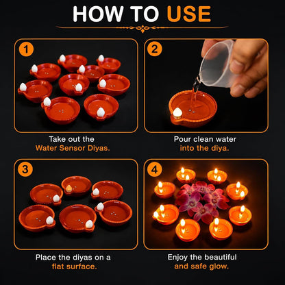 Smart Water Sensor Diya | Festive Decoration